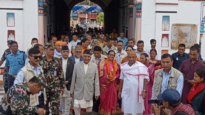 राष्ट्रपति पौडेल जनकपुरमा, जानकी मन्दिरको दर्शन-भिडियो