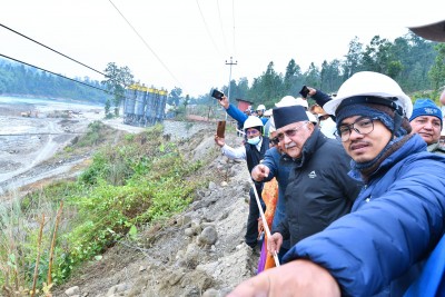 भेरी डाइभर्सन आयोजना एमाले अध्यक्ष ओलीद्धारा अवलोकन  